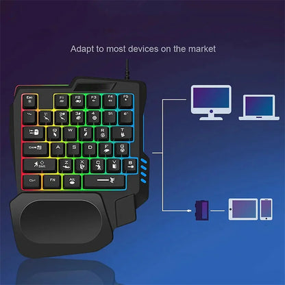 35-Key One-Hand Gaming Keyboard