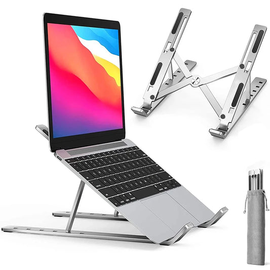 Aluminum Laptop Stand – Adjustable, Foldable & Cooling
